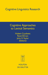 Cognitive Approaches to Lexical Semantics