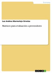 Matrices para evaluación a proveedores