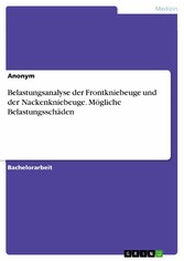 Belastungsanalyse der Frontkniebeuge und der Nackenkniebeuge. Mögliche Belastungsschäden