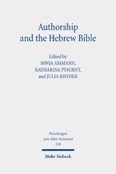 Authorship and the Hebrew Bible