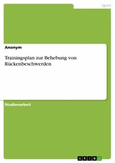 Trainingsplan zur Behebung von Rückenbeschwerden