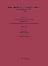 Verzeichnis der in den Supplikenregistern der Pönitentiarie Alexanders VI. vorkommenden Personen, Kirchen und Orte des Deutschen Reiches (1492-1503)