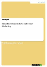 Praktikumsbericht für den Bereich Marketing