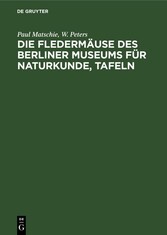 Die Fledermäuse des Berliner Museums für Naturkunde, Tafeln