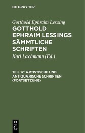 Artistische und antiquarische Schriften (Fortsetzung)