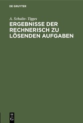 Ergebnisse der rechnerisch zu lösenden Aufgaben