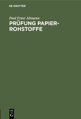 Prüfung Papier-Rohstoffe