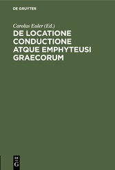 De locatione conductione atque emphyteusi Graecorum