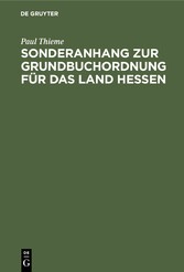 Sonderanhang zur Grundbuchordnung für das Land Hessen