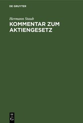 Kommentar zum Aktiengesetz