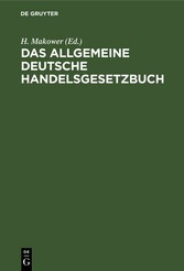 Das allgemeine Deutsche Handelsgesetzbuch