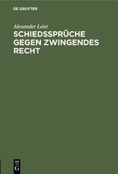 Schiedssprüche gegen zwingendes Recht