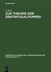 Zur Theorie der Zentrifugalpumpen