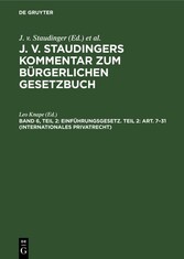 Einführungsgesetz. Teil 2: Art. 7-31 (Internationales Privatrecht)