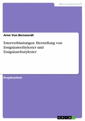 Esterverbindungen. Herstellung von Essigsäureethylester und Essigsäurebutylester