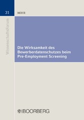 Die Wirksamkeit des Bewerberdatenschutzes beim  Pre-Employment Screening