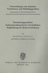 Untersuchungen zum deutschen Vertriebenen- und Flüchtlingsproblem.