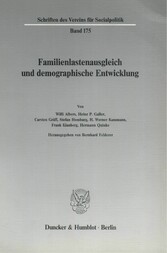 Familienlastenausgleich und demographische Entwicklung.