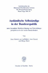 Ausländische Selbständige in der Bundesrepublik