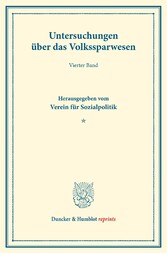 Untersuchungen über das Volkssparwesen.