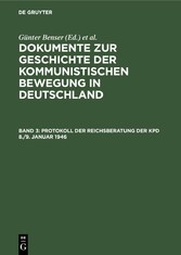 Protokoll der Reichsberatung der KPD 8./9. Januar 1946