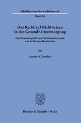 Das Recht auf Nichtwissen in der Gesundheitsversorgung.