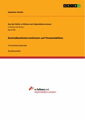 Zentralbankinterventionen auf Finanzmärkten