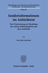 Insiderinformationen im Aufsichtsrat.