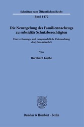 Die Neuregelung des Familiennachzugs zu subsidiär Schutzberechtigten.