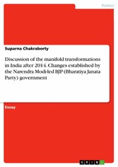 Discussion of the manifold transformations in India after 2014. Changes established by the Narendra Modi-led BJP (Bharatiya Janata Party) government