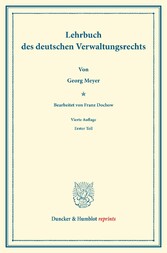 Lehrbuch des deutschen Verwaltungsrechts.