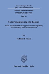 Sanierungsplanung von Banken.