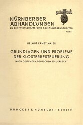 Grundlagen und Probleme der Klosterbesteuerung