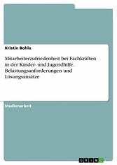 Mitarbeiterzufriedenheit bei Fachkräften in der Kinder- und Jugendhilfe. Belastungsanforderungen und Lösungsansätze