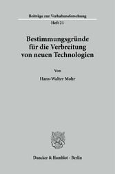 Bestimmungsgründe für die Verbreitung von neuen Technologien.