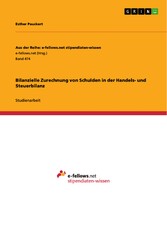 Bilanzielle Zurechnung von Schulden in der Handels- und Steuerbilanz