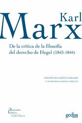 De la crítica de la filosofía del derecho de Hegel (1843-1844)