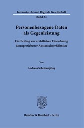 Personenbezogene Daten als Gegenleistung.