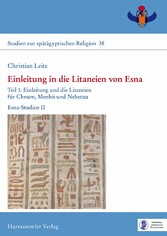 Einleitung in die Litaneien von Esna