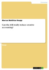 Can the ASB really reduce creative accounting?