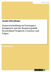 Staatsverschuldung im Vereinigten Königreich und der Bundesrepublik Deutschland. Vergleich, Ursachen und Folgen