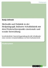 Methodik und Didaktik in der Heilpädagogik. Inklusive Schuldidaktik mit dem Förderschwerpunkt emotionale und soziale Entwicklung