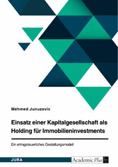 Einsatz einer Kapitalgesellschaft als Holding für Immobilieninvestments. Ein ertragsteuerliches Gestaltungsmodell