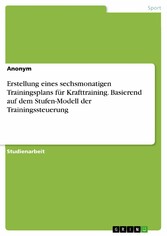 Erstellung eines sechsmonatigen Trainingsplans für Krafttraining. Basierend auf dem Stufen-Modell der Trainingssteuerung