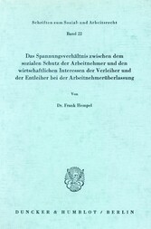 Das Spannungsverhältnis zwischen dem sozialen Schutz der Arbeitnehmer und den wirtschaftlichen Interessen der Verleiher und der Entleiher bei der Arbeitnehmerüberlassung.