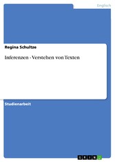 Inferenzen - Verstehen von Texten