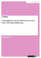 Vorranggebiete für den Klimaschutz in der Stadt- und Regionalplanung