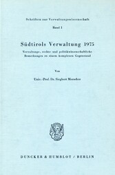 Südtirols Verwaltung 1975.