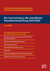 Der Kurzvortrag in der mündlichen Steuerberaterprüfung 2023/2024