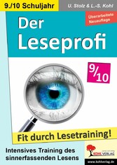 Der Leseprofi - Fit durch Lesetraining / Klasse 9-10